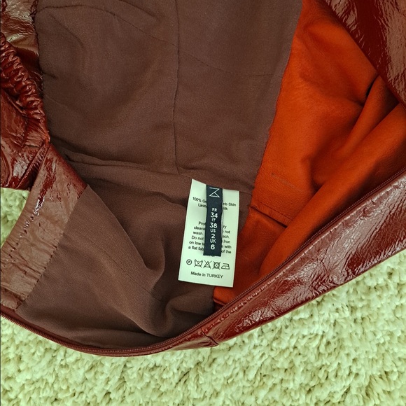 FINAL SALE. Zeynep Arcay Strapless Patent Leather Dress - Picture 9 of 9